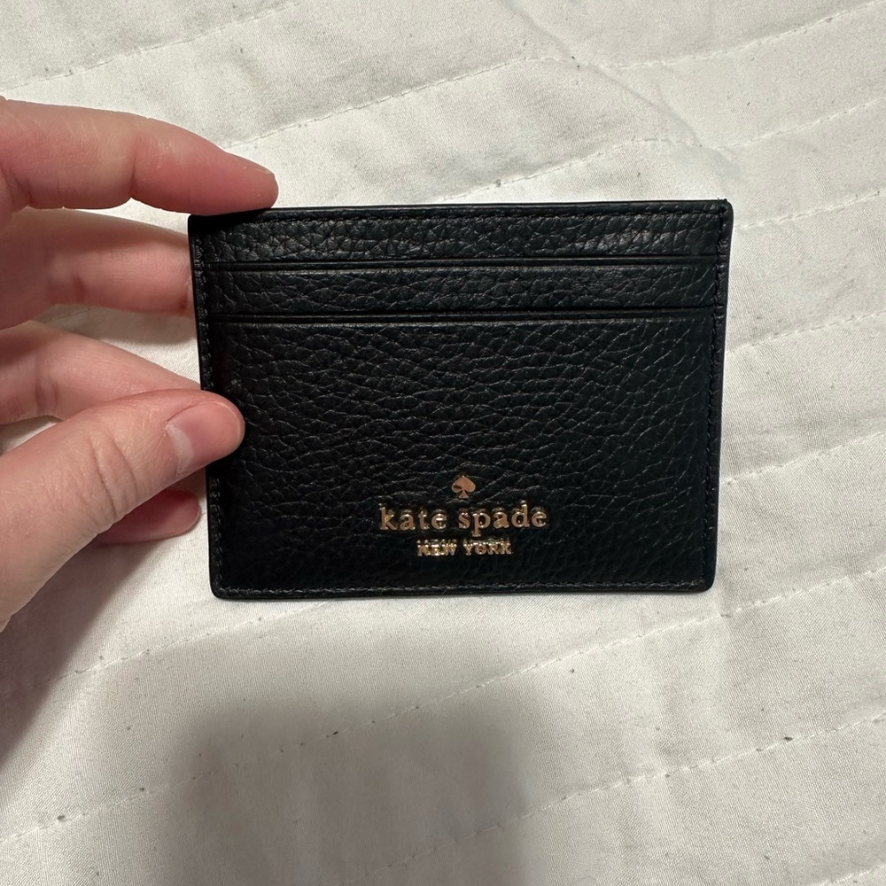 Kate Spade Black Leather Small Card Holder